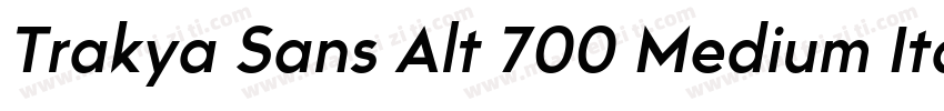 Trakya Sans Alt 700 Medium Italic字体转换